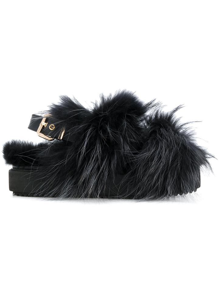 Emanuela Caruso Slingback Sandals - Black