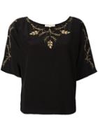 Vanessa Bruno - Embroidered Blouse - Women - Silk/polyester - 36, Black, Silk/polyester