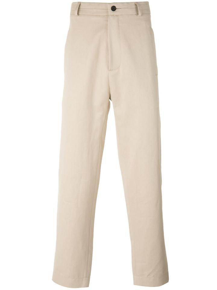 'cheval' Trousers - Men - Cotton - L, Nude/neutrals, Cotton, Société Anonyme