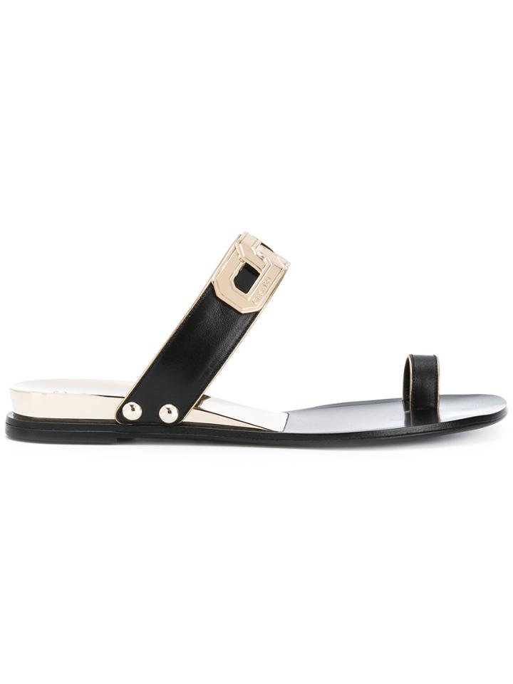 Casadei Chain Detail Sandals - Black