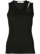 Christopher Esber Cutout Ribbed Tank Top - Black