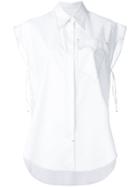 Mm6 Maison Margiela Oversized Cap Sleeve Shirt - White