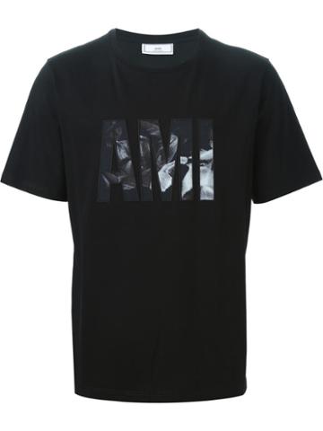 Ami Alexandre Mattiussi Big Ami Crew Neck T-shirt, Men's, Size: Large, Black, Cotton