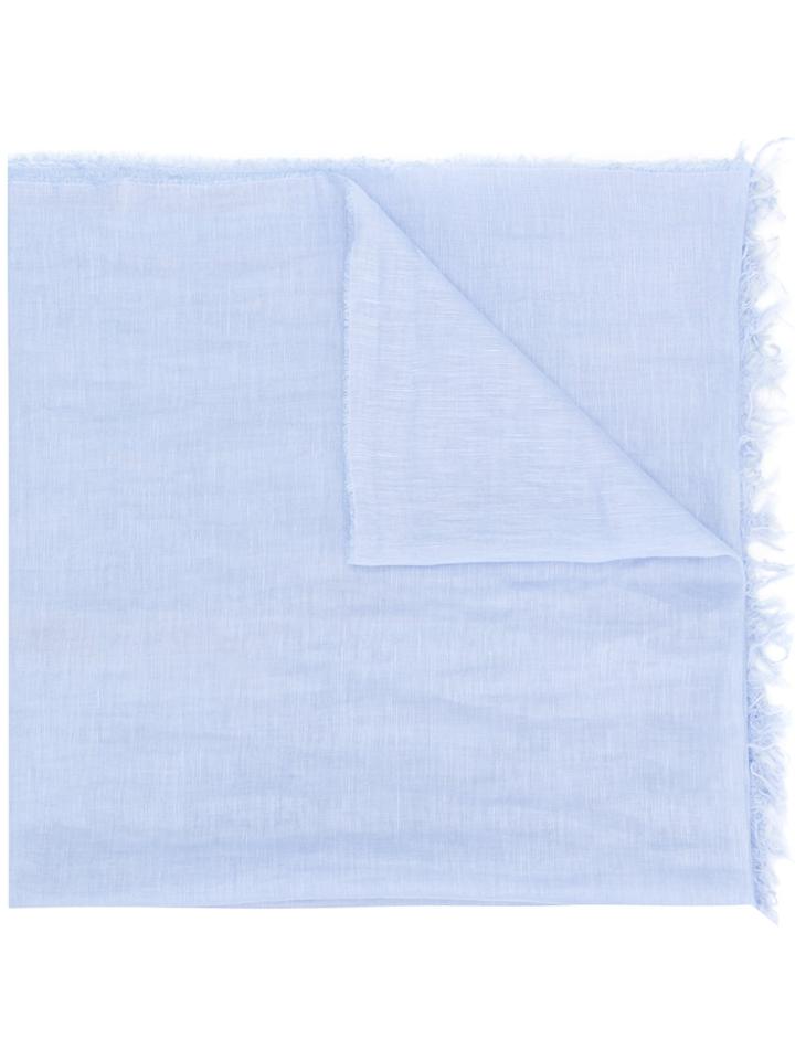 Le Tricot Perugia Frayed Scarf - Blue