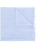Le Tricot Perugia Frayed Scarf - Blue