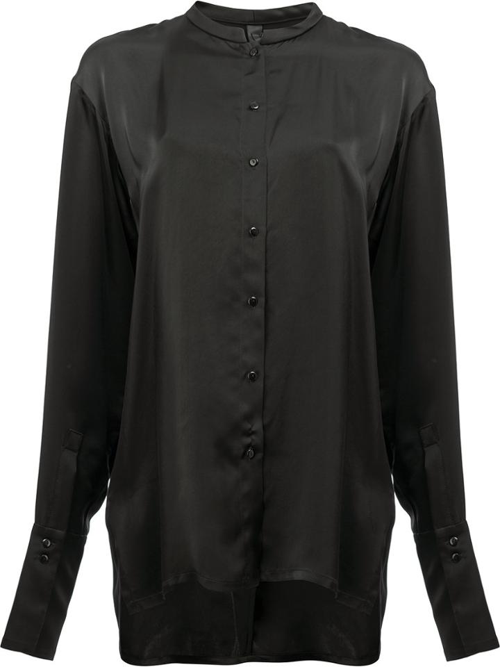 Ilaria Nistri Collarless Shirt - Black