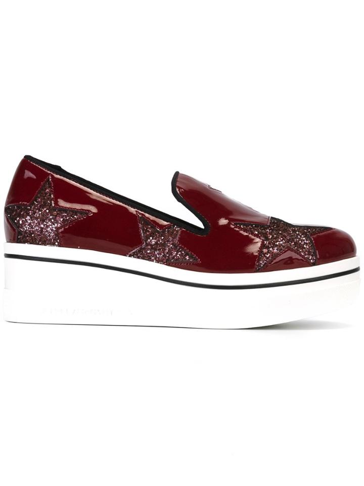 Stella Mccartney 'star Binx' Slip-on Loafers - Red