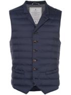 Brunello Cucinelli Sleeveless Padded Gilet - Blue