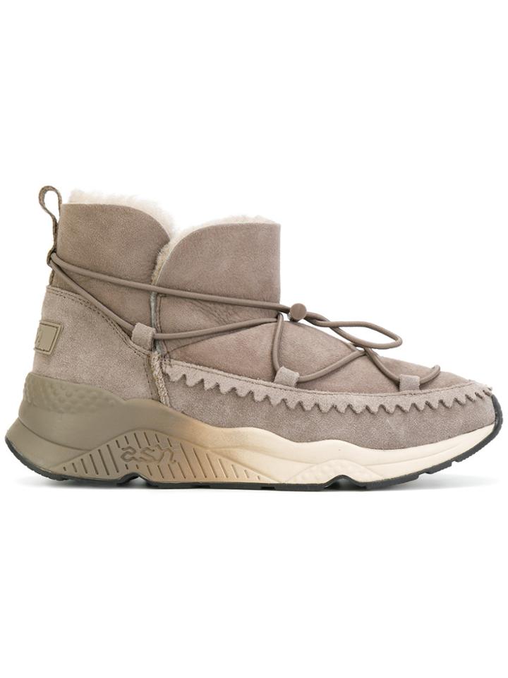 Ash Lace Up Boots - Nude & Neutrals