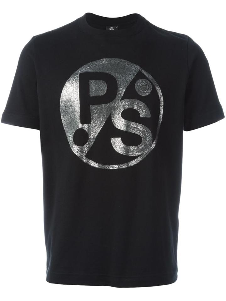 Ps By Paul Smith Logo Print T-shirt, Men's, Size: Medium, Black, Cotton