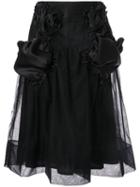 Simone Rocha Ruffle Patch Skirt - Black
