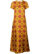 La Doublej Contrasting Geometric Print Dress - Yellow