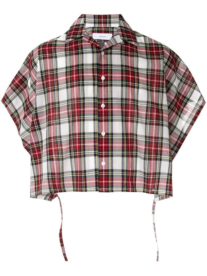 Facetasm Plaid Cropped Shirt - Multicolour