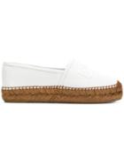Dolce & Gabbana Logo Embossed Espadrilles - White
