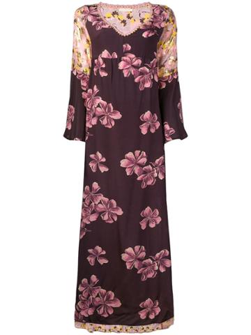 Anjuna Floral Print Maxi Dress - Purple
