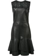 Jason Wu Flared Hem Dress, Women's, Size: 4, Black, Lamb Skin