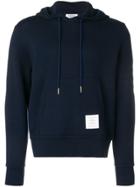 Thom Browne 4-bar Honeycomb Piqué Hoodie - Blue