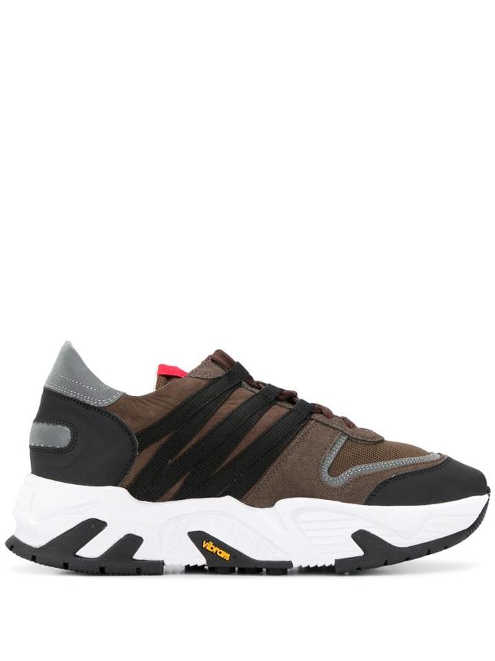 Hydrogen Leather Panelled Sneakers - Green