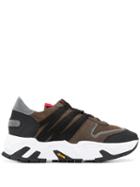 Hydrogen Leather Panelled Sneakers - Green