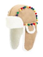 Au Jour Le Jour Kids Faux Shearling Aviator Hat, Boy's, Size: 50 Cm, Nude/neutrals