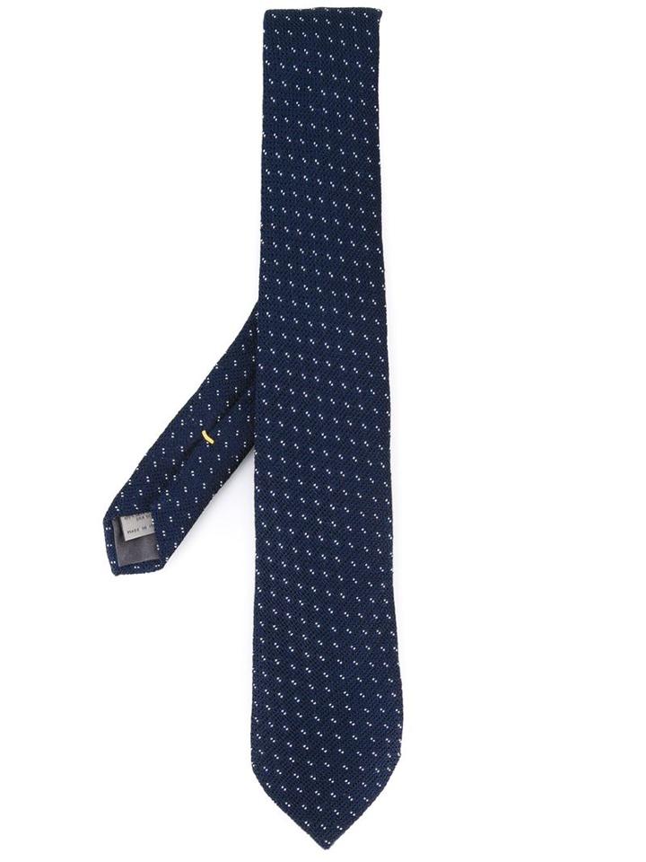 Canali Dot Jacquard Tie