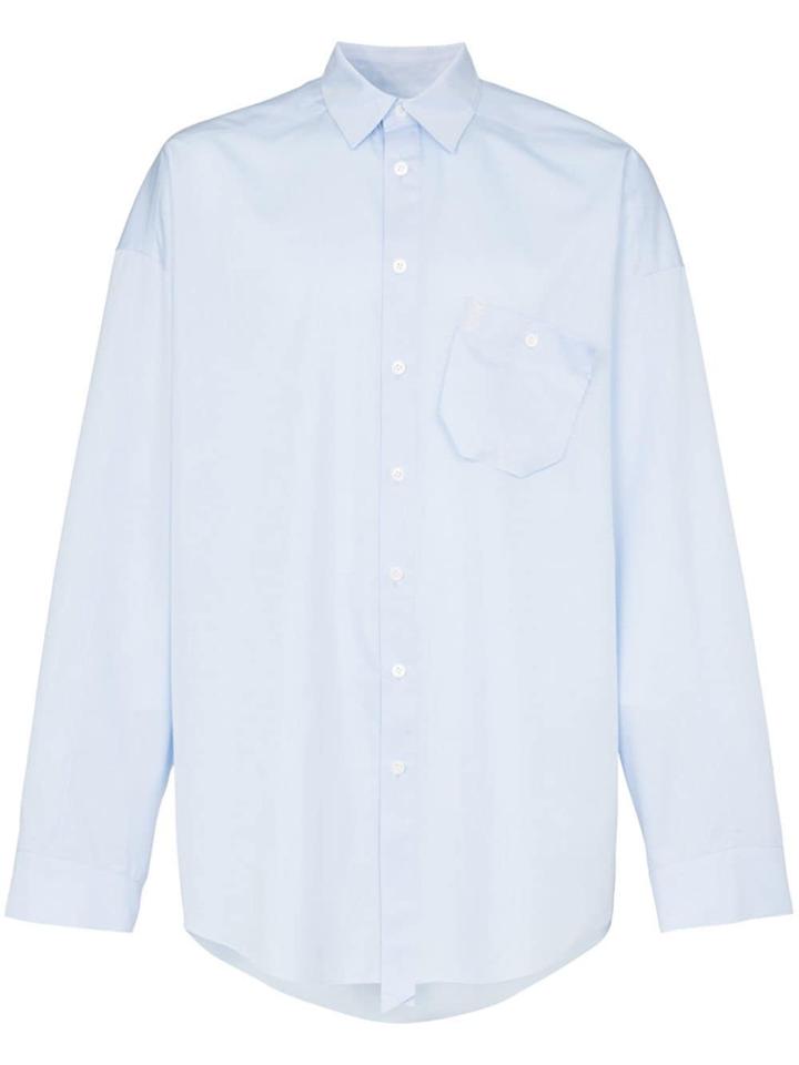 Ader Error Oversized Cotton-blend Shirt - Blue