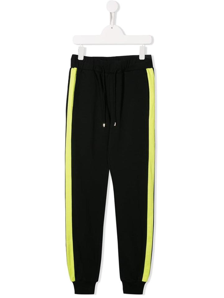 John Richmond Junior Contrast Panelled Jogging Trousers - Black