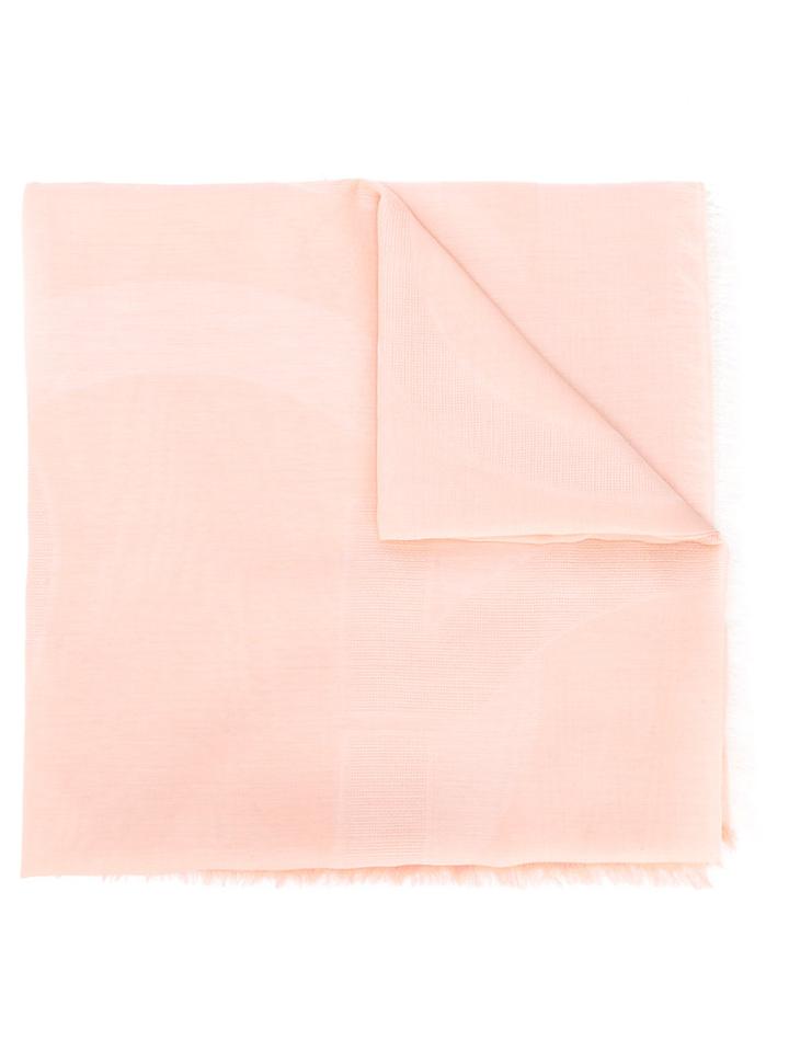Salvatore Ferragamo Fringed Scarf, Women's, Pink/purple, Cotton