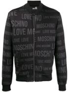 Love Moschino All Over Logo Bomber Jacket - 0011 Black
