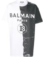 Balmain Contrast Two-tone T-shirt - Black