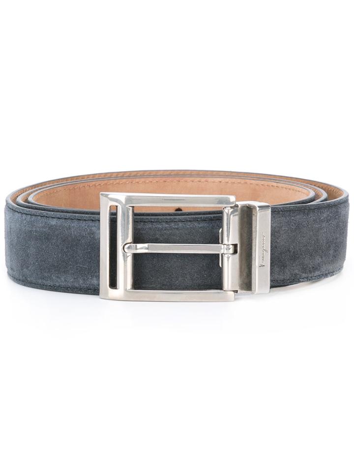 Salvatore Ferragamo Suede Belt - Blue