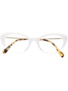 Miu Miu Eyewear Cat-eye Shaped Glasses - White