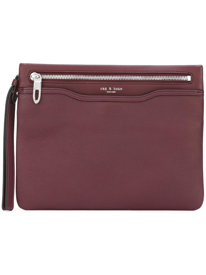 Rag & Bone Zip Medium Clutch - Pink & Purple