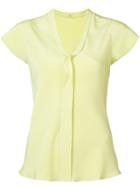 Peter Cohen V-neck Shirt, Women's, Size: Large, Yellow/orange, Silk