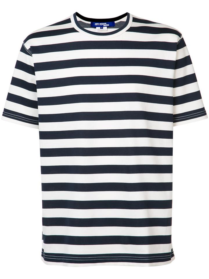 Junya Watanabe Comme Des Garçons - Striped T-shirt - Men - Cotton/polyester - M, White, Cotton/polyester