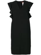 Max Mara Studio Frill Sleeve Dress - Black