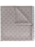Gucci 'gg' Pattern Scarf - Nude & Neutrals