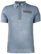 Astrid Andersen Open Cage Knit Polo Shirt, Men's, Size: Xl, Blue, Acrylic/wool