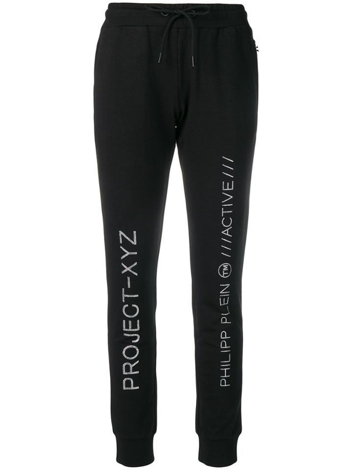 Philipp Plein Sequinned Logo Jogging Bottoms - Black