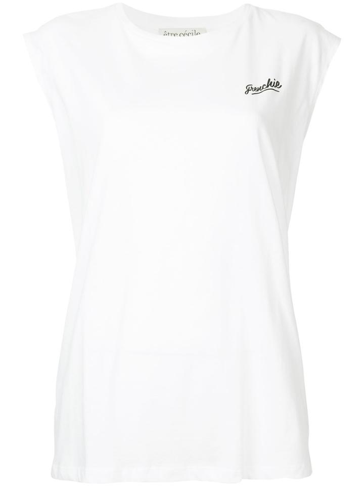 Être Cécile Frenchie Boyfriend Tank Top - White