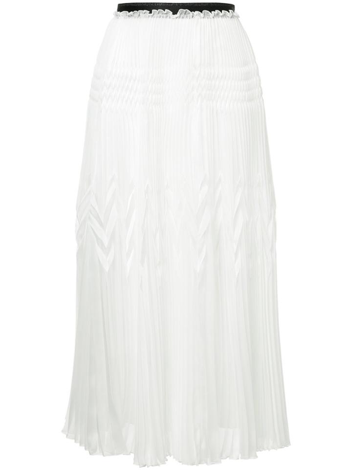 Aula High-waisted Pleated Skirt - White