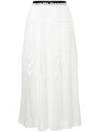 Aula High-waisted Pleated Skirt - White