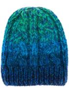 Missoni Cable Knit Beanie, Men's, Blue, Wool/mohair/nylon