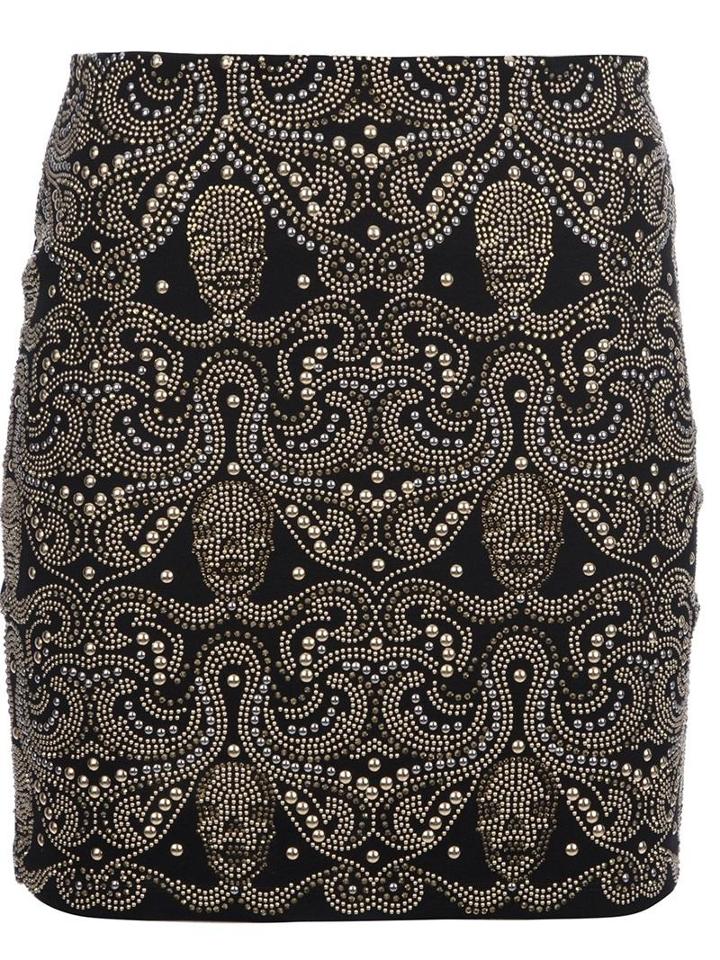 Philipp Plein Stud Embellished Mini Skirt