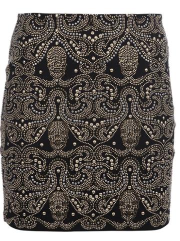 Philipp Plein Stud Embellished Mini Skirt