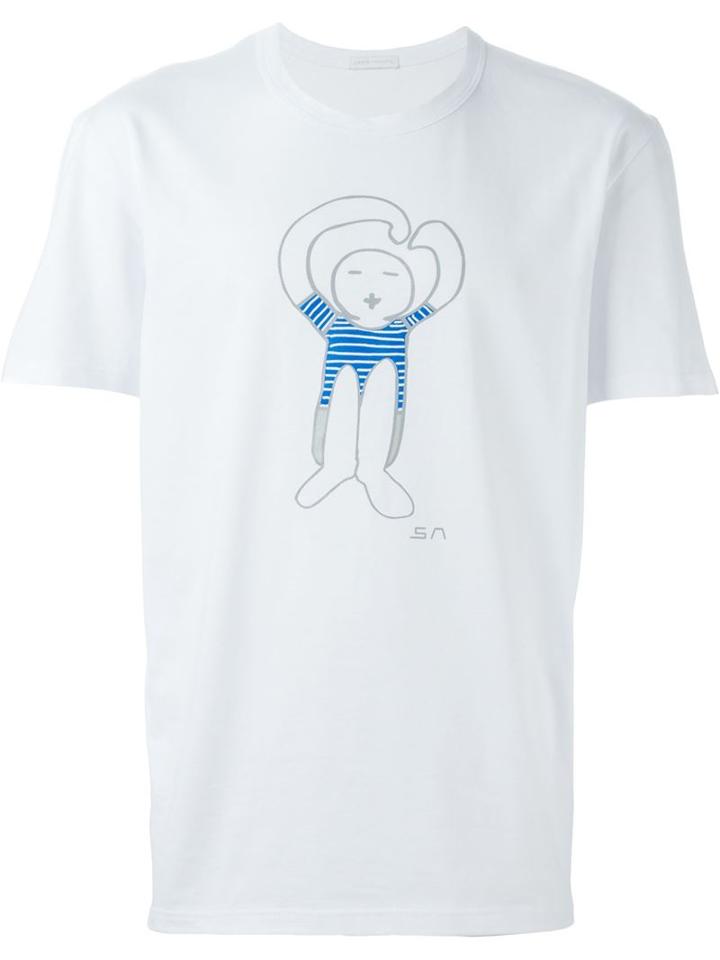 Société Anonyme Logo Print T-shirt, Men's, Size: L, White, Cotton