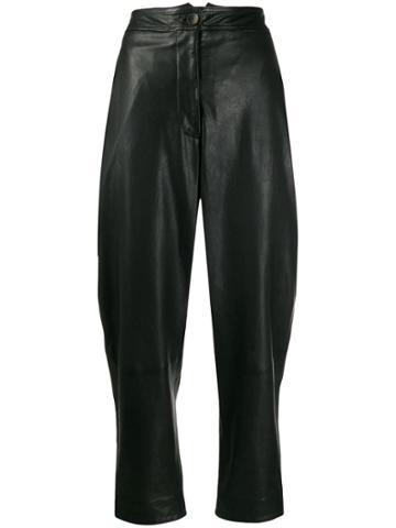 Nehera Black Leather Pants,
