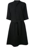 A.p.c. - Flared Shirt Dress - Women - Linen/flax/tencel - 42, Black, Linen/flax/tencel