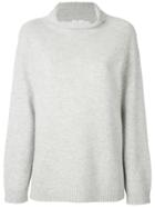 Allude Cowl Neck Sweater - Grey