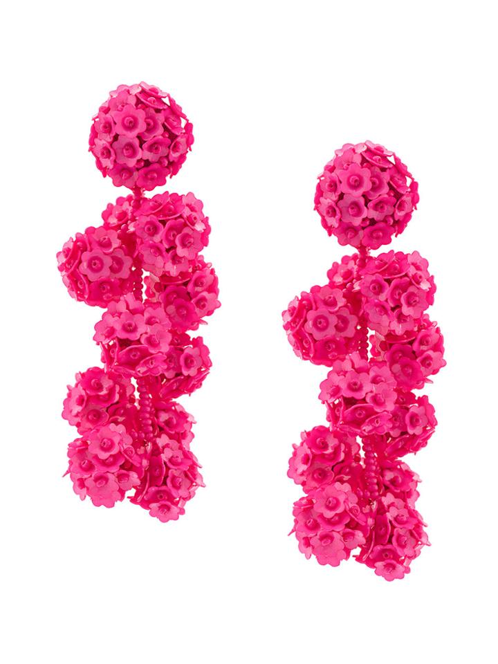 Sachin & Babi Fleur Coconuts Clip-on Earrings - Pink & Purple